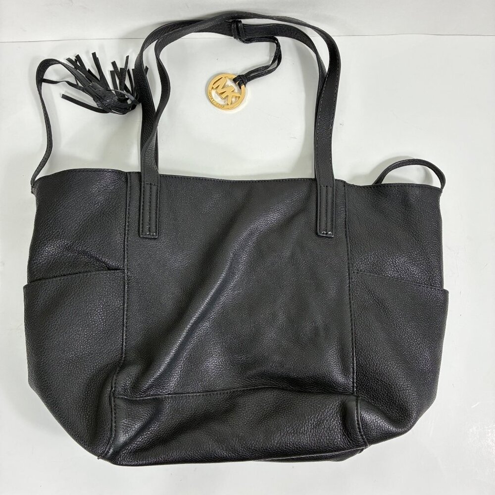 Michael Kors Ashbury Black Pebbled Leather Tote Bag Minimalist - Picture 6 of 10